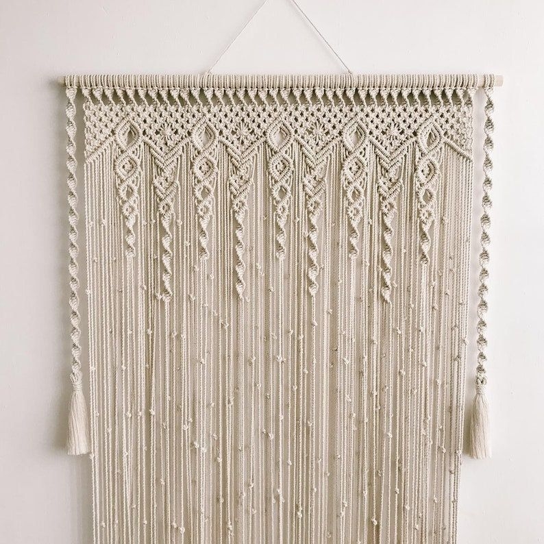 Luxury Macrame / Macram Wall Curtain / Macrame Boudoir decor/ Macrame Door / Tapestry / Curtain / Wall Decoration / wedding backdrop