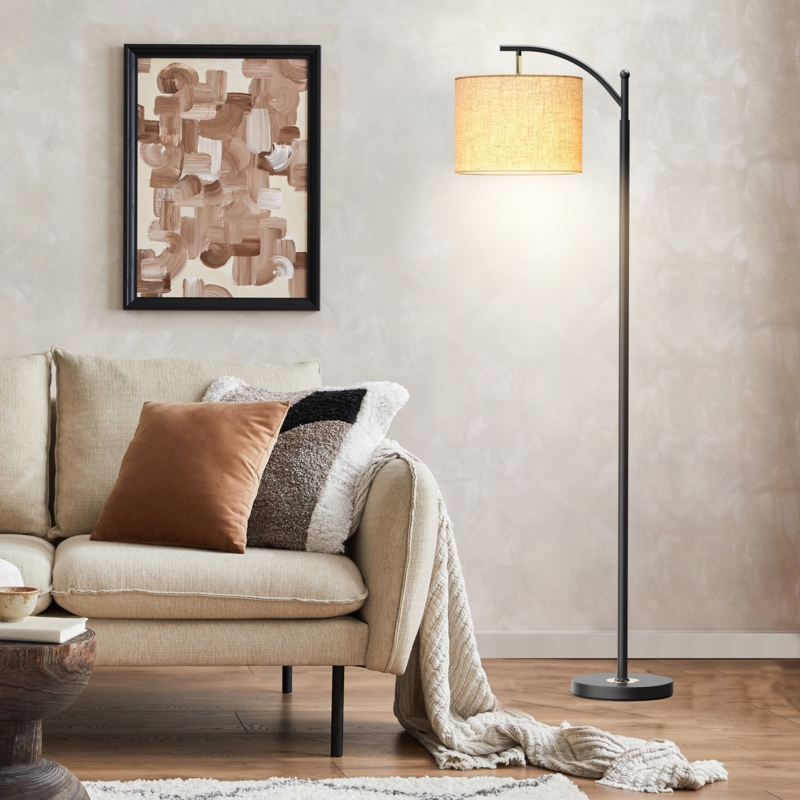 Lyniah 62" Arc/Arched Floor Lamp with LED Bulb Included