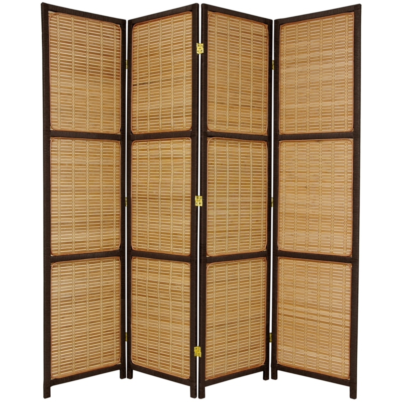 Macaluso Woven Rushes Folding Room Divider