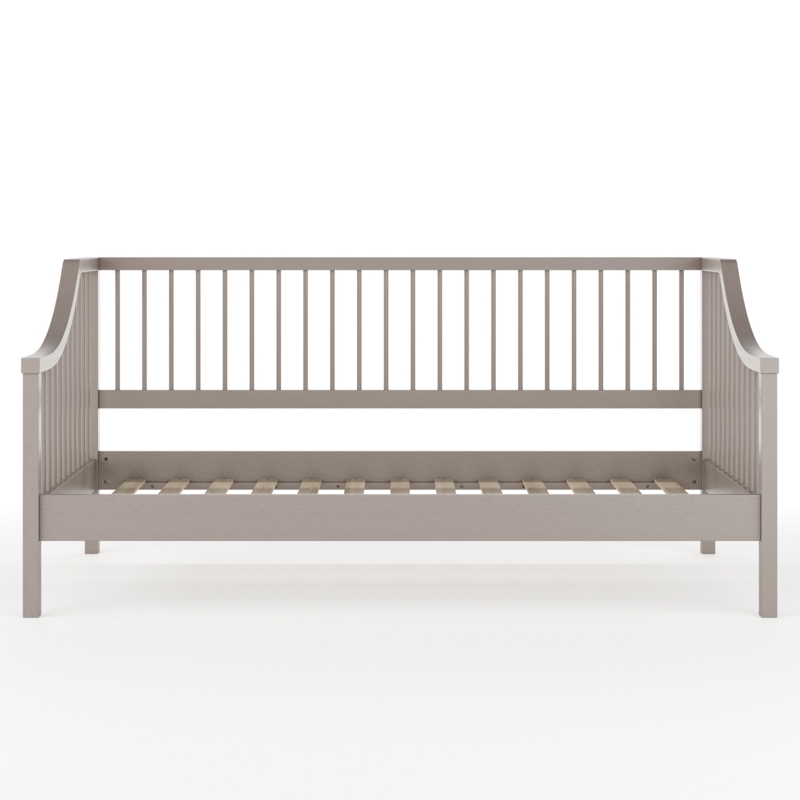 Martha Stewart Neely Wooden Platform Daybed With Spindles And Wood Slat Foundation