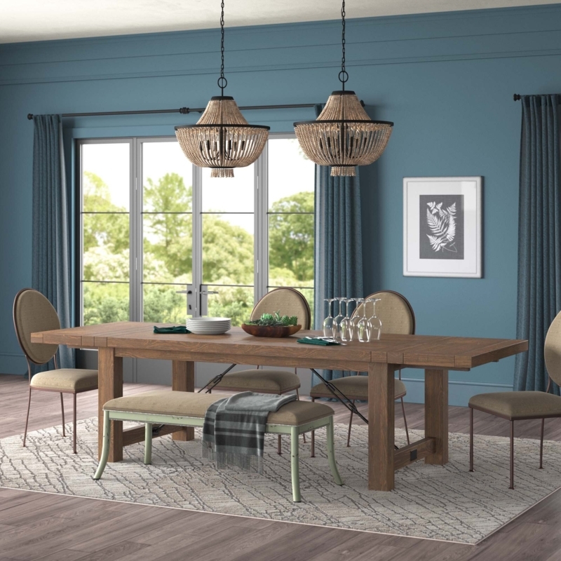 Mashpee Extendable Solid Wood Top Dining Table