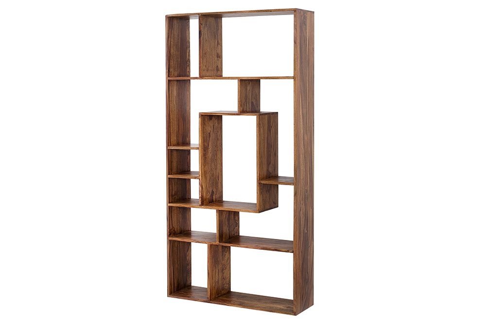 Massives Bcherregal CUBUS Sheesham 180cm einzigartige Maserung