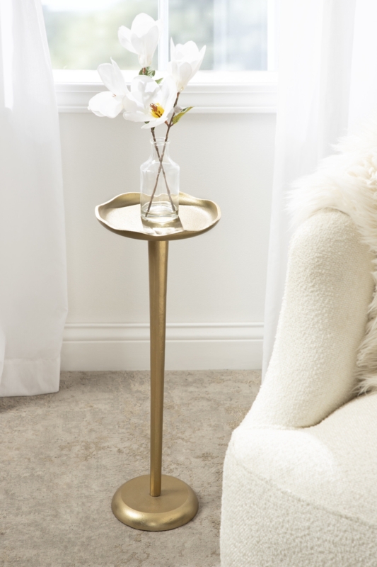 Meanna Round Drink Table 8X8x22 Silver