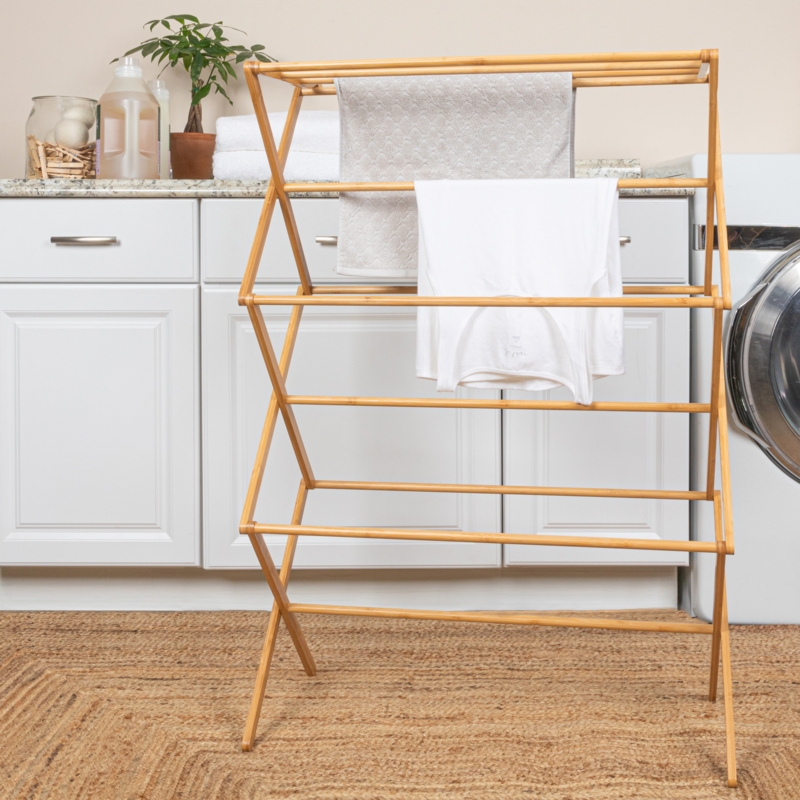 Meghan Bamboo Foldable Accordion Drying Rack