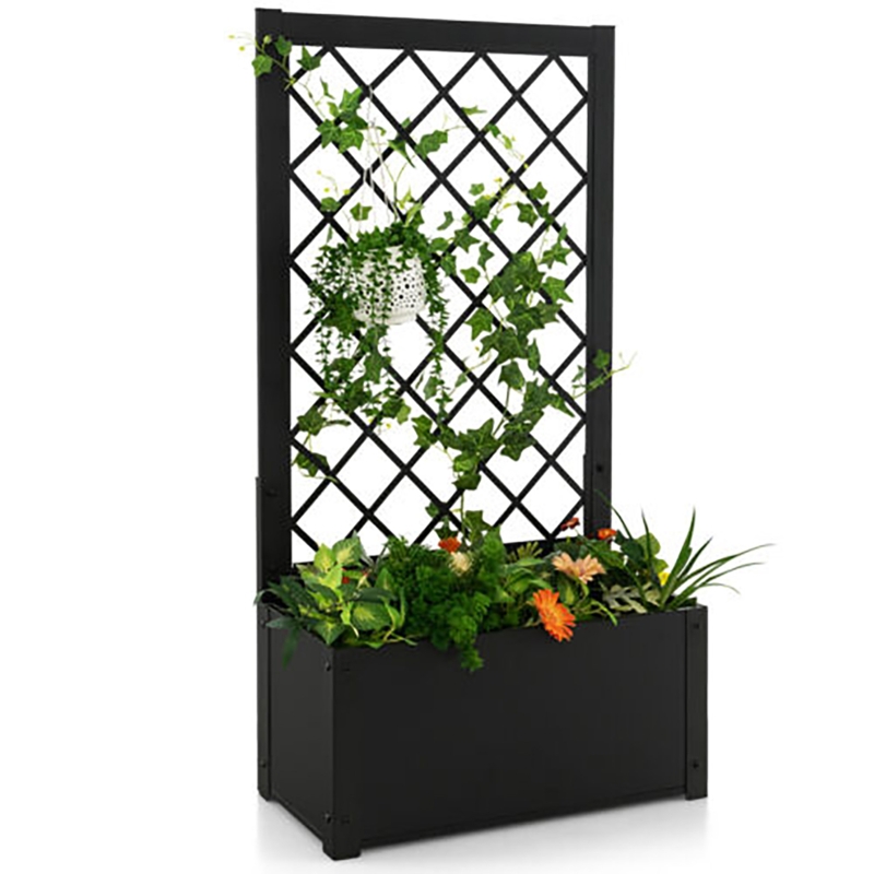 Metal Planter Box with Trellis