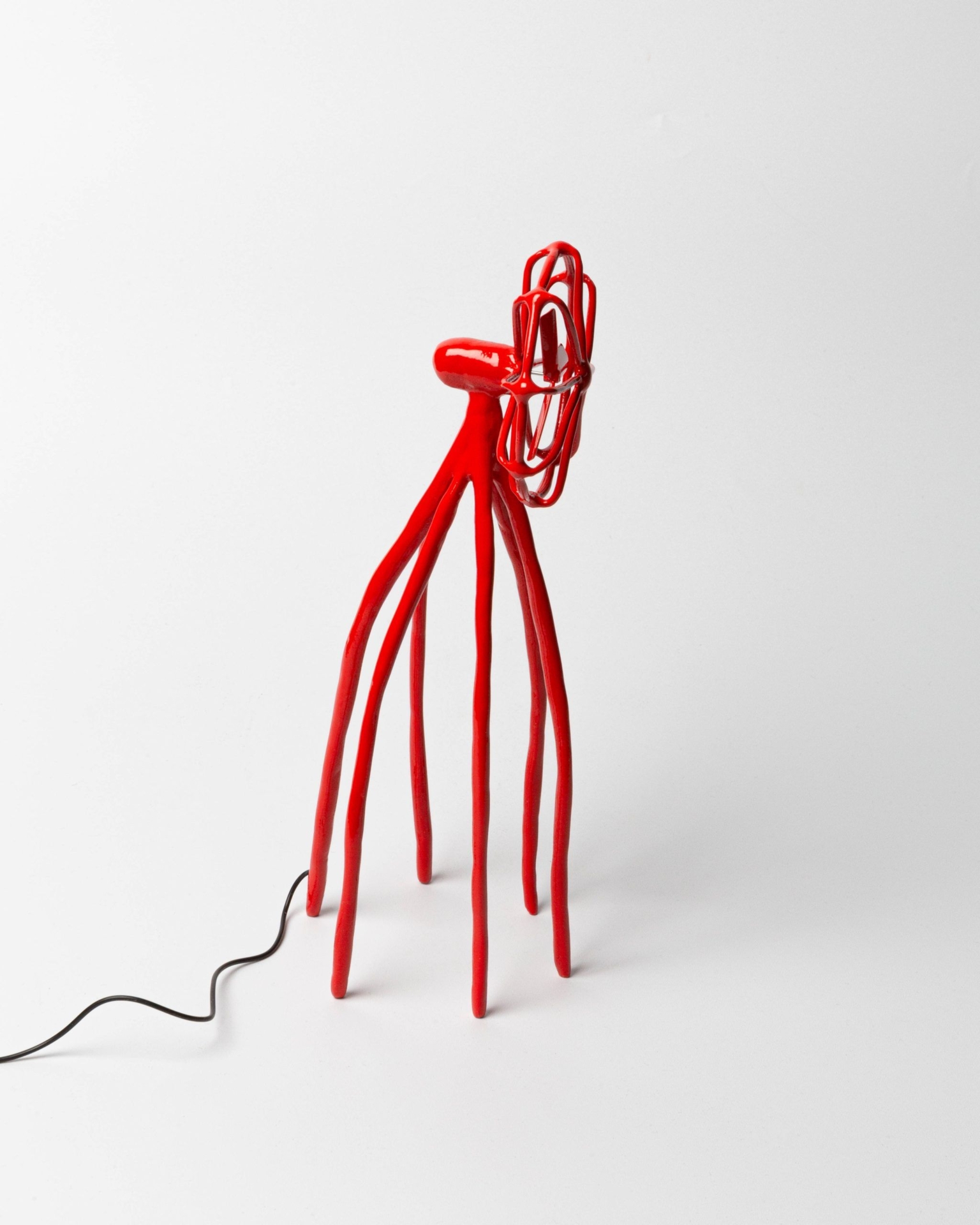 Miniature Clay Fan Red