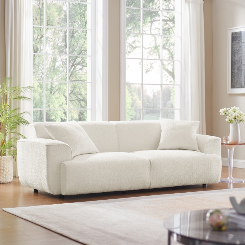 Minimore Modern Style Sofa 91" Round Arm Sofa