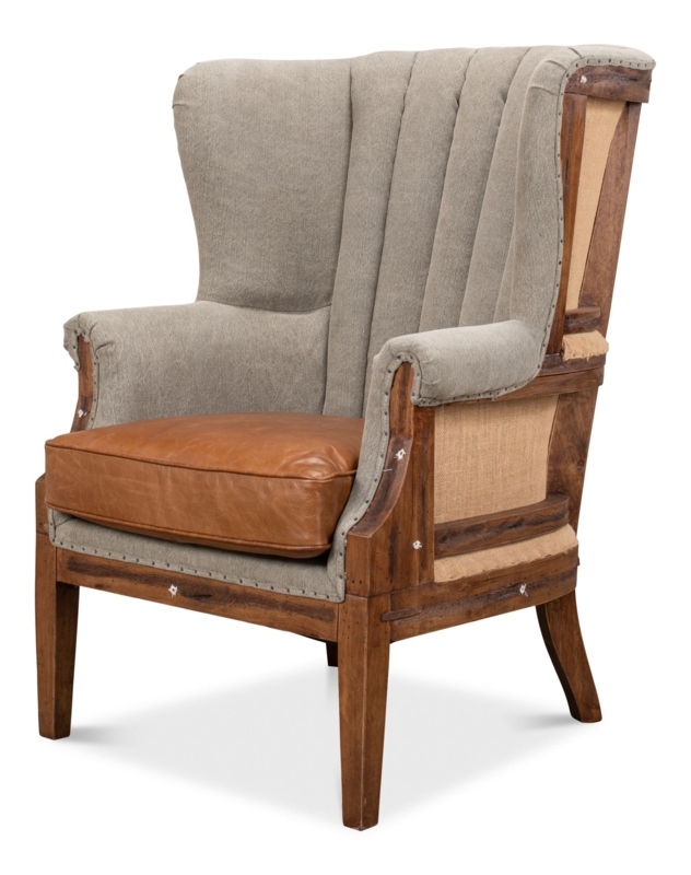 Moorefield Leather Wingback Chair