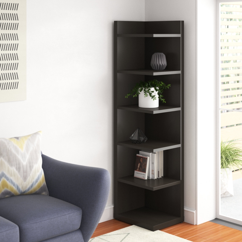 Wooden Corner Shelves Design