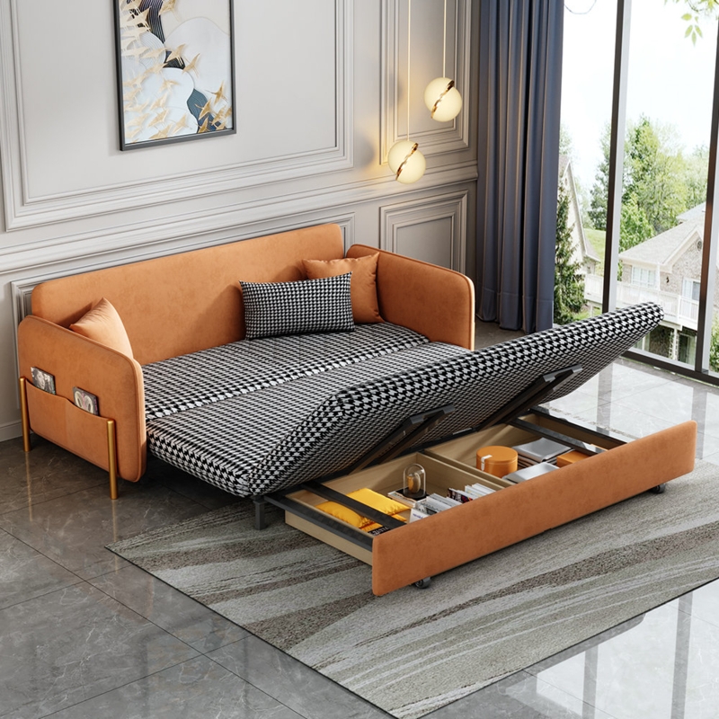 Murtaza 78.7'' Slipcovered Velvet Sleeper Sofa