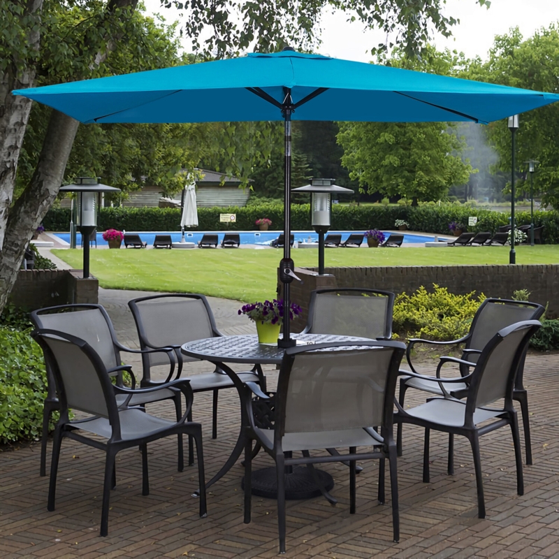 Myoshi 10' x 6' 6" Rectangular Market Umbrella