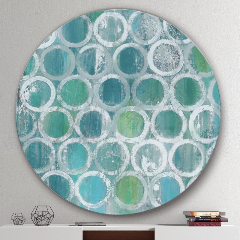 " Natural Blue Circle " on Metal Circle