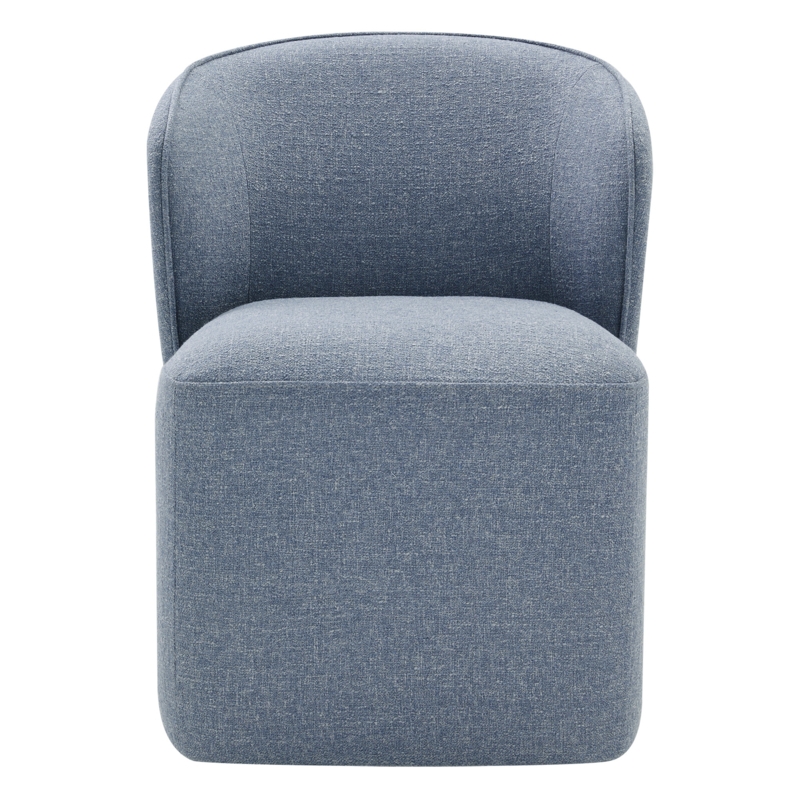 Niha Upholstered Dining Chair with Casters