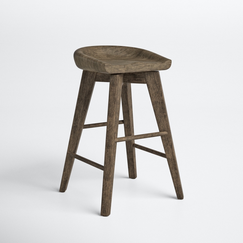 Niles Swivel Solid Wood Stool