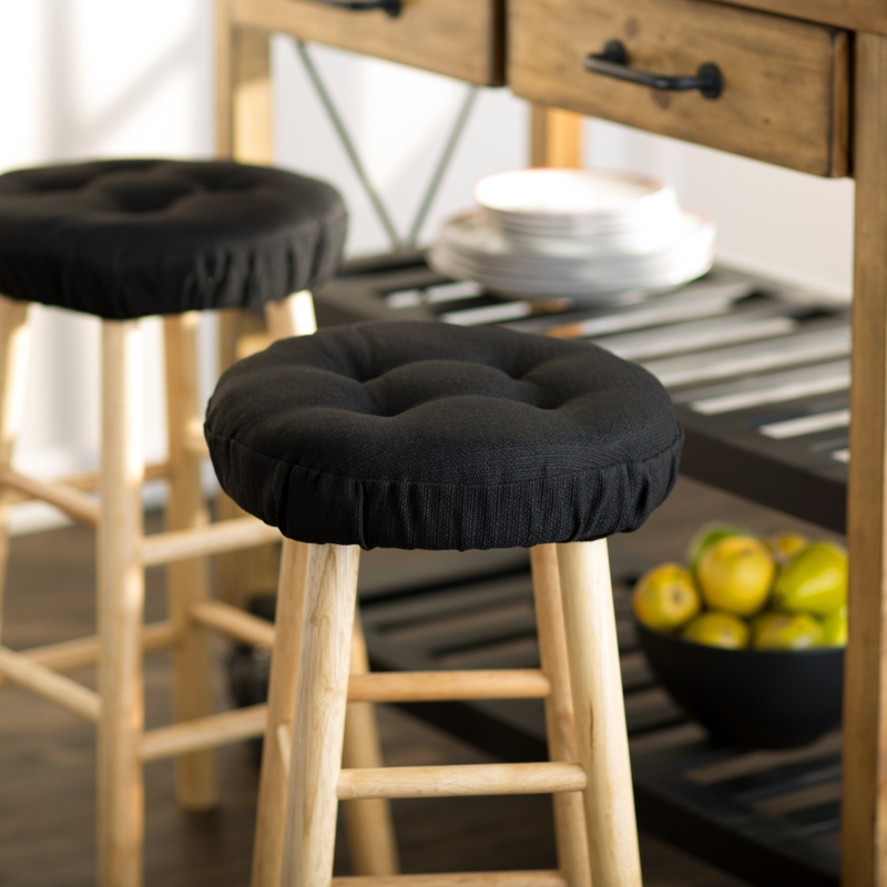 Non-Slip Solid Barstool Seat Cushion, 14-Inches Round