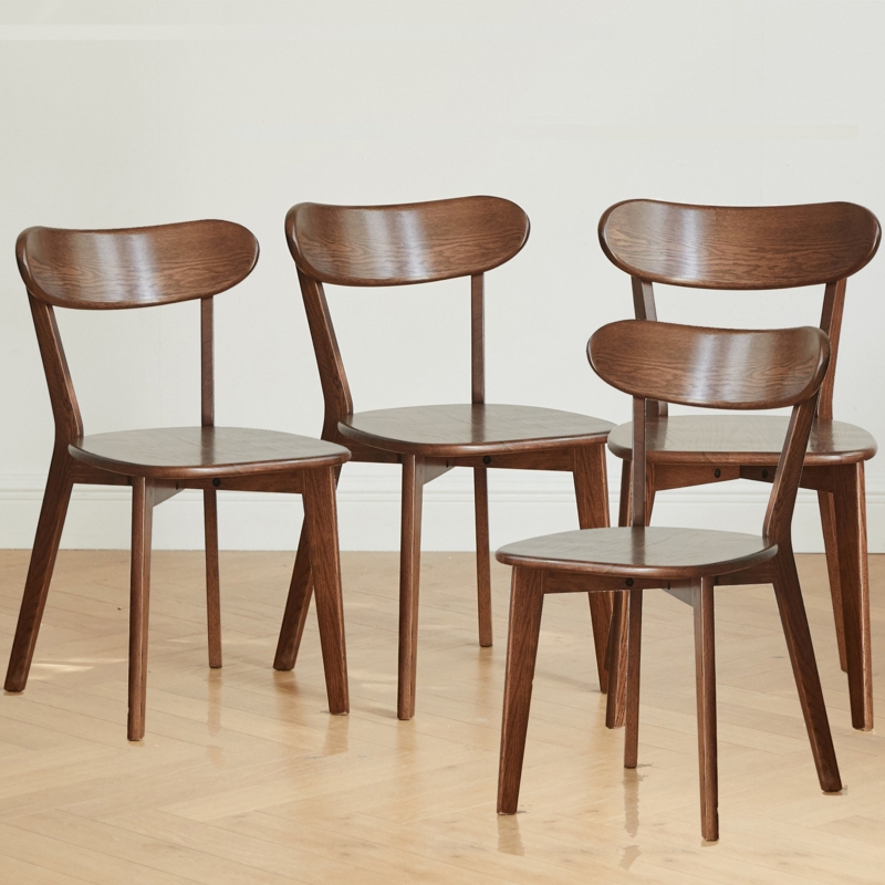 Oak Nature Wood Dining Chair,accent Chair (Set of 4)