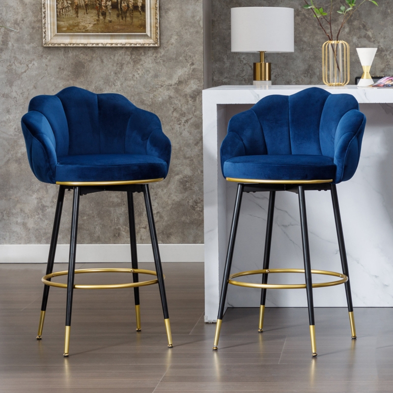 Olvina Swivel 29'' Tall Bar Stools & Counter Stools (Set of 2)