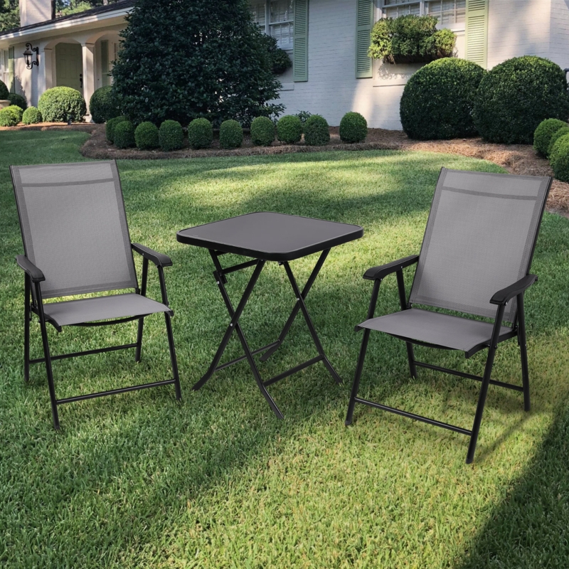 Outdoor Folding Dining Armchair with Cushion