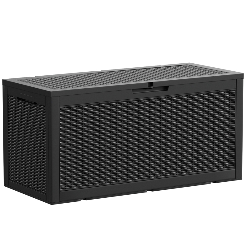 Outdoor Water Resistant Deck Box Storage For Outdoor Pillows, Pool Toys, Garden Tools, Furniture And Sports Equipment