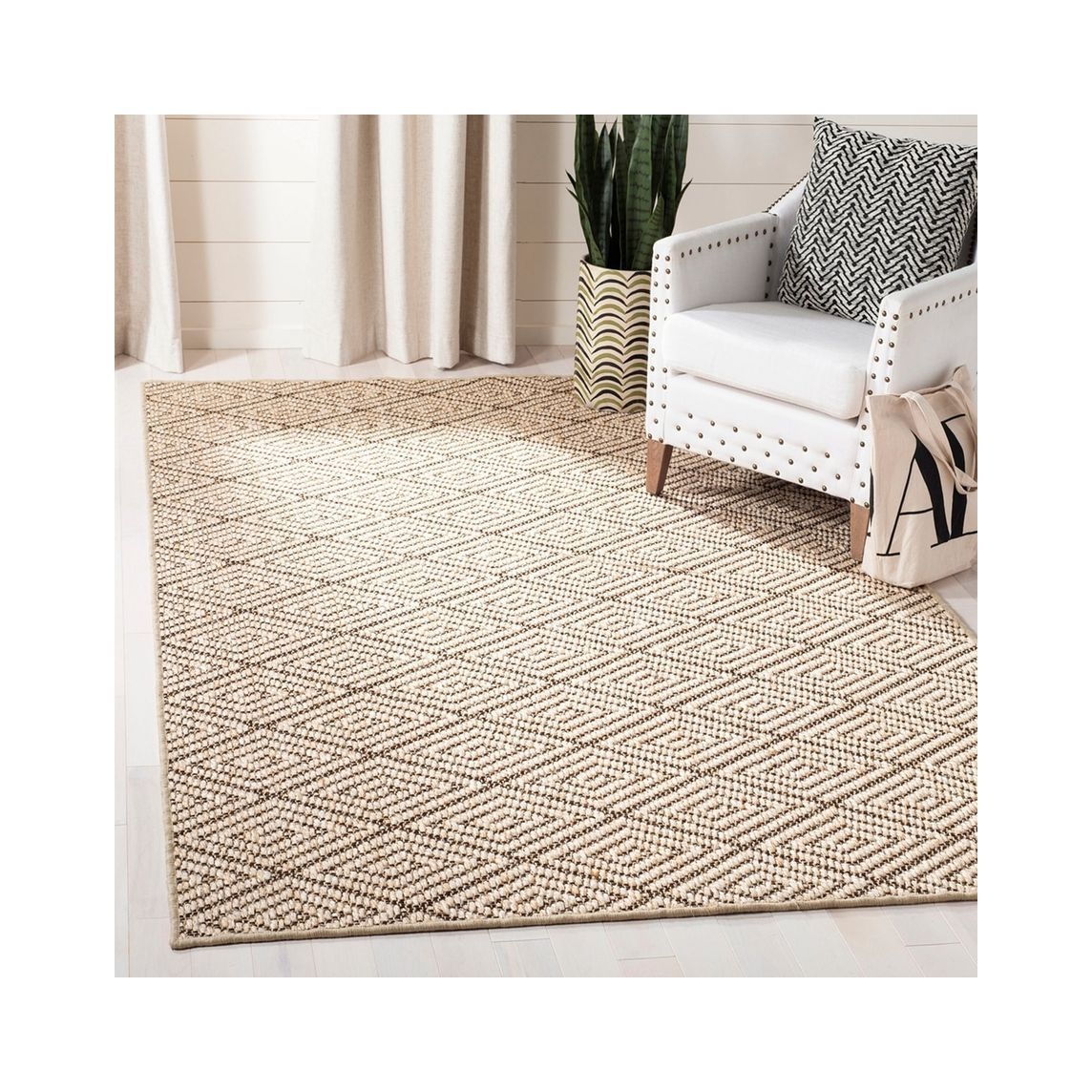 PAB360 Rug - Color: Beige, Brown; Size: 3' x 5'