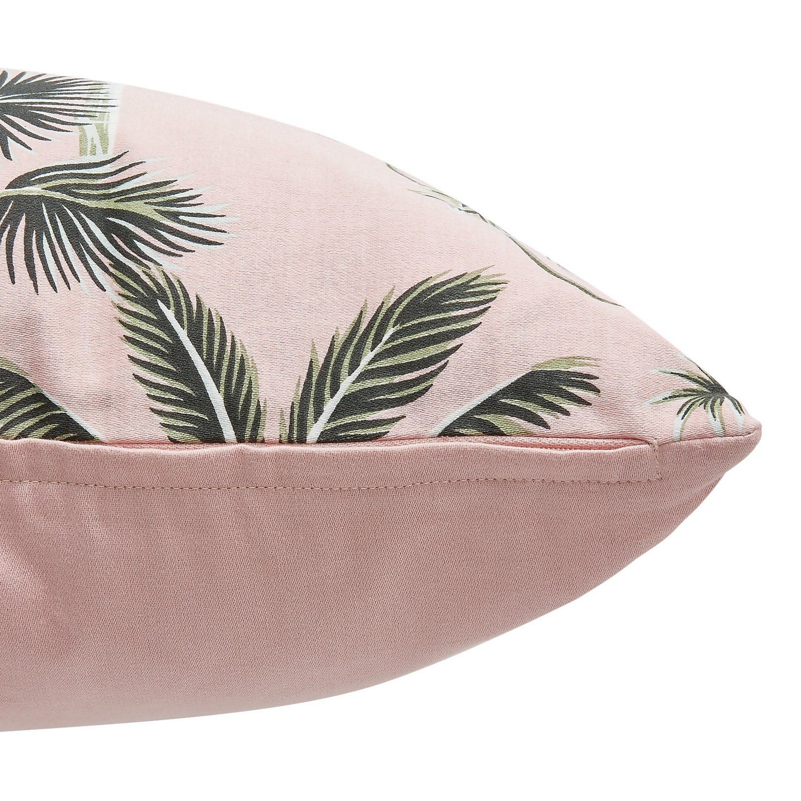 Palm Print Cushion - Blush Pink