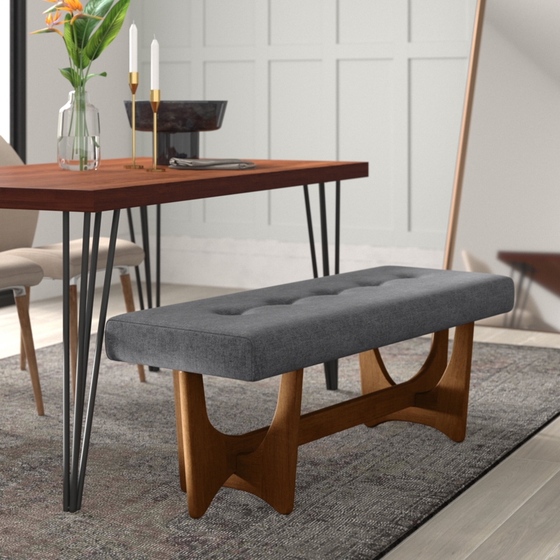 Parkchester Polyester Upholstered Bench