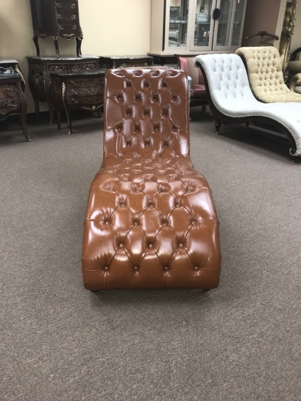 Paul Leather Chaise Lounge