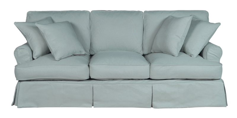 Pike 85" Rolled Arm Slipcovered Sofa with Reversible Cushions