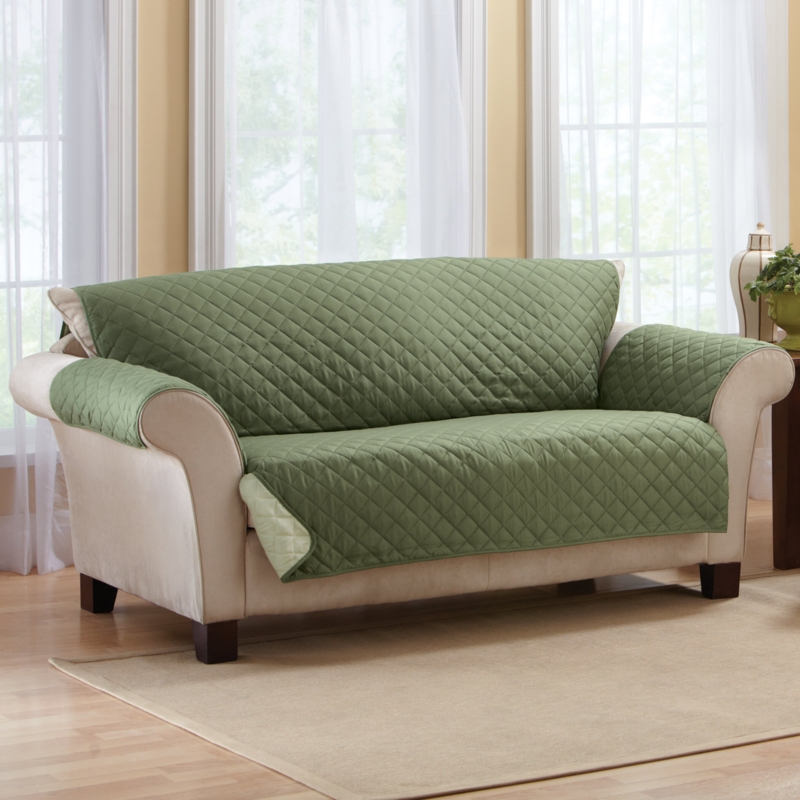 Polyester T-Cushion Sofa Slipcover