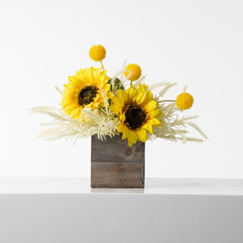 Polyether Polyurethane (PU) Sunflower Arrangement in Pot