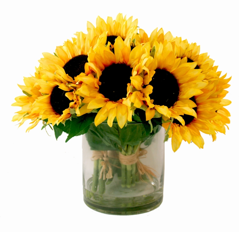 Polysilk Sunflower Arrangement in Vase