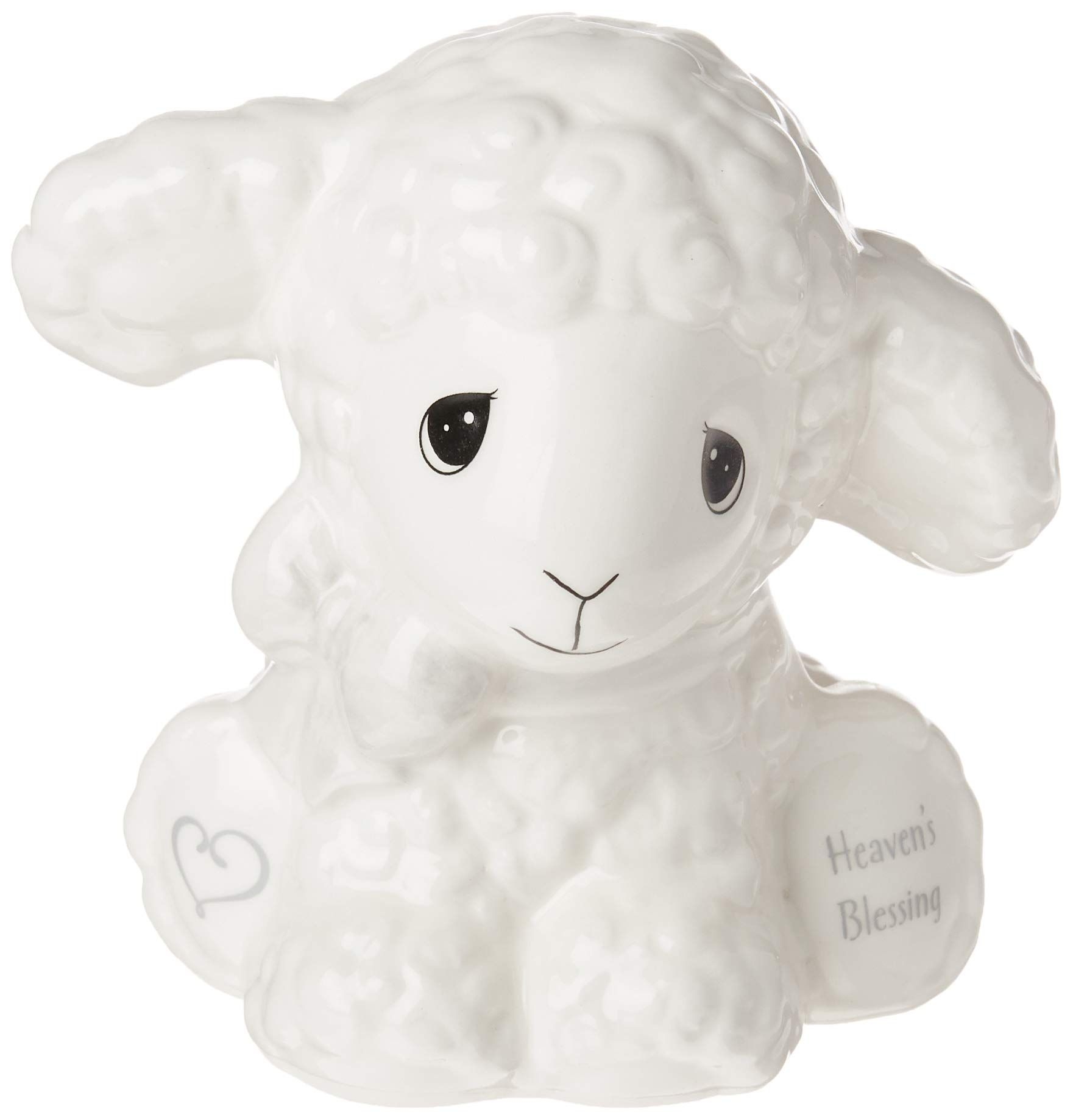 Precious Moments Luffie 192435 Heaven's Blessings Ceramic Lamb Bank, Multi Medium