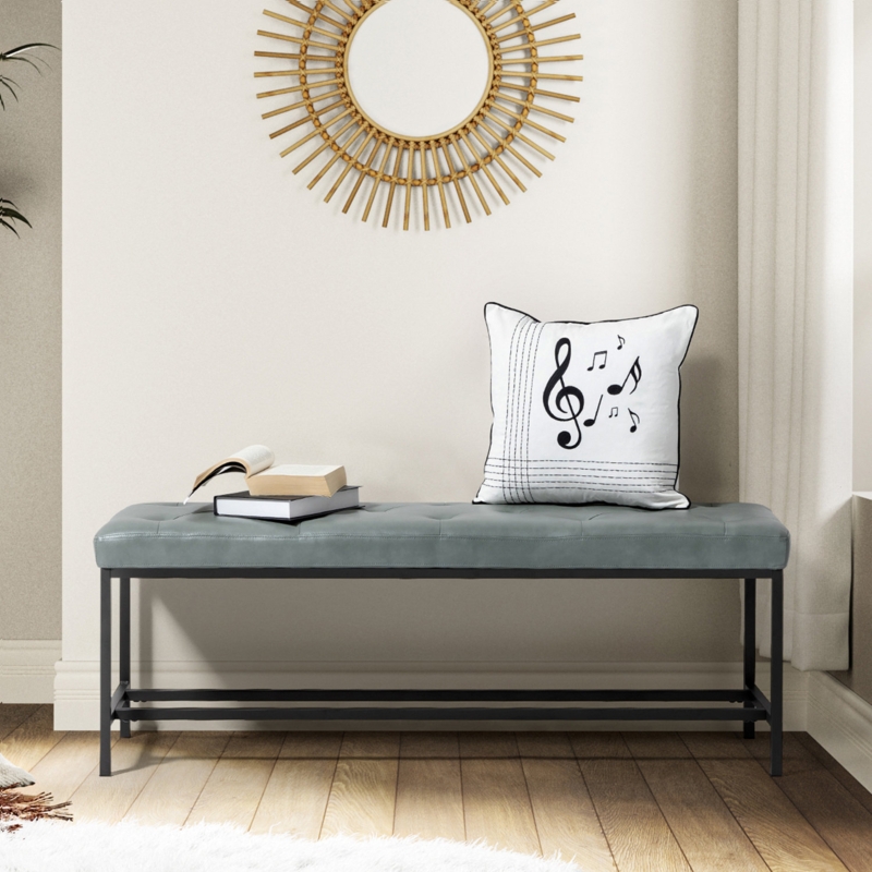 Quinlynn Faux Leather Upholstered Storage Bench