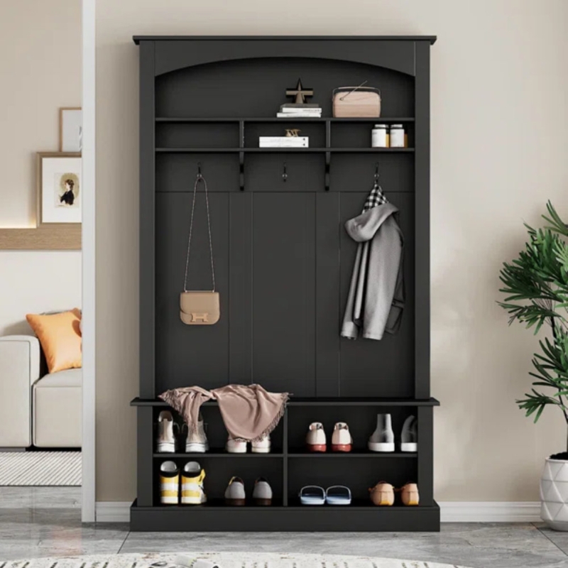 Raffie Hall Tree 47.22'' Wide with Bench and Shoe Storage