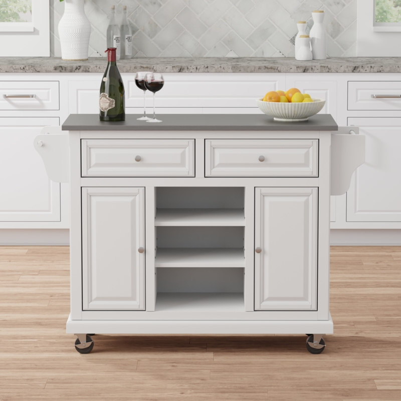 Raynham 52" Wide Rolling Kitchen Island