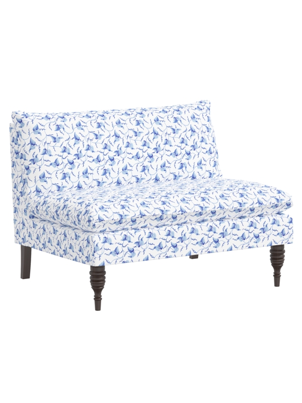 Red from Scalamandre Crafted by Cloth u0026 Company Concord Settee in Pattern
