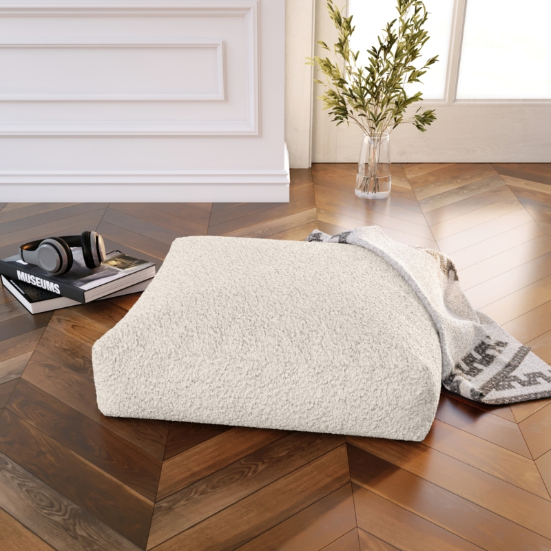Ribera Large Dcor Floor Pillow / Meditation Yoga Cushion, Shearling Faux Lamb
