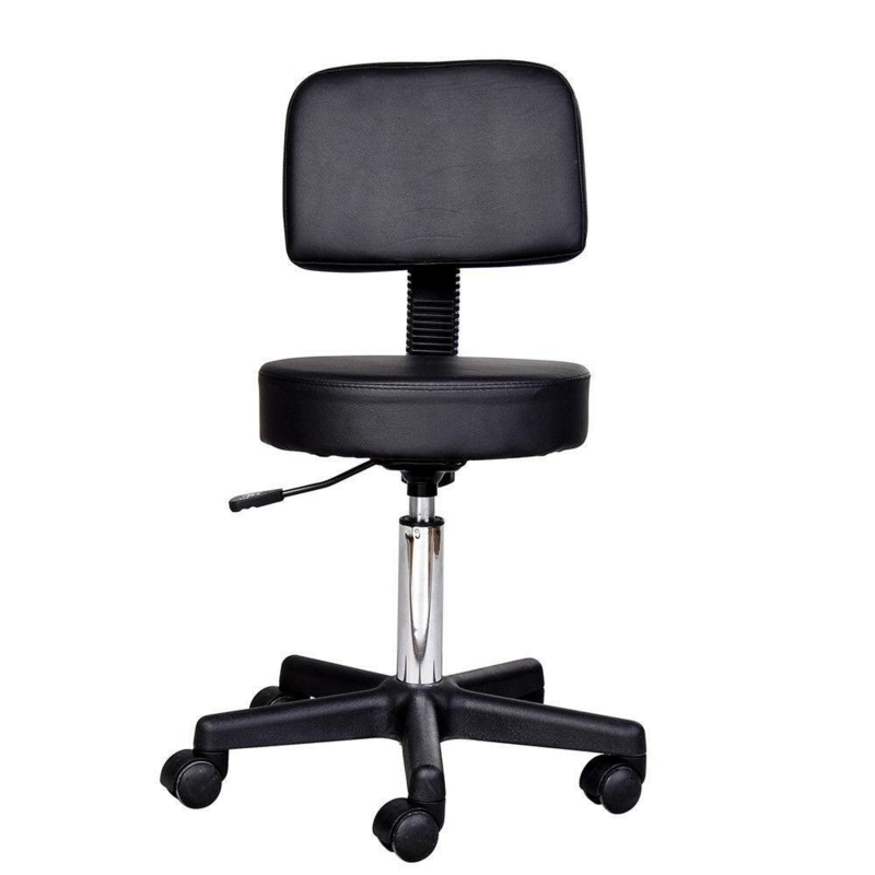 Richardton Backed Adjustable Height Ergonomic Lab Stool with Wheels
