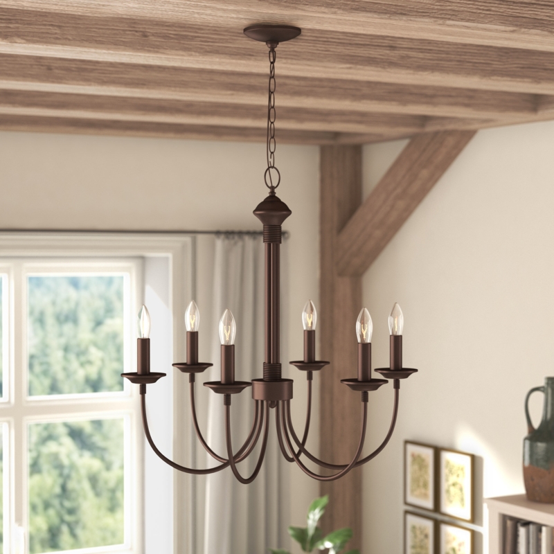 Richeson 8 - Light Candle Style Empire Chandelier