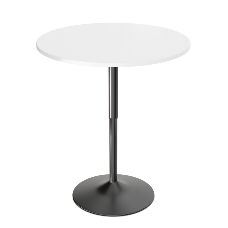 Round Pub Dining Table Height Adjustable With Wooden Tabletop Home Bar