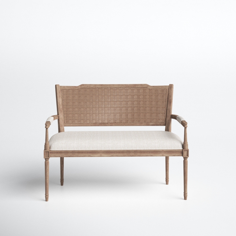 Sandoval Rustic Farmhouse Wood Settee