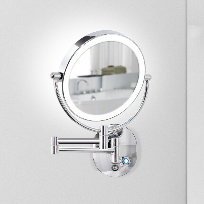 Sania Modern and Contemporary Lighted Magnifying Makeup / Shaving Mirror