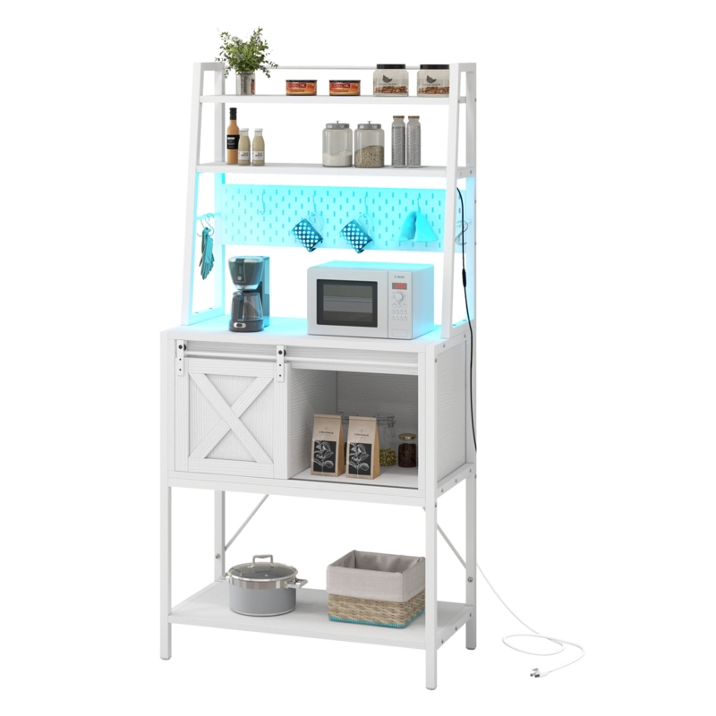 Saunder 47.24'' Iron Standard Baker's Rack with Microwave Compatibility