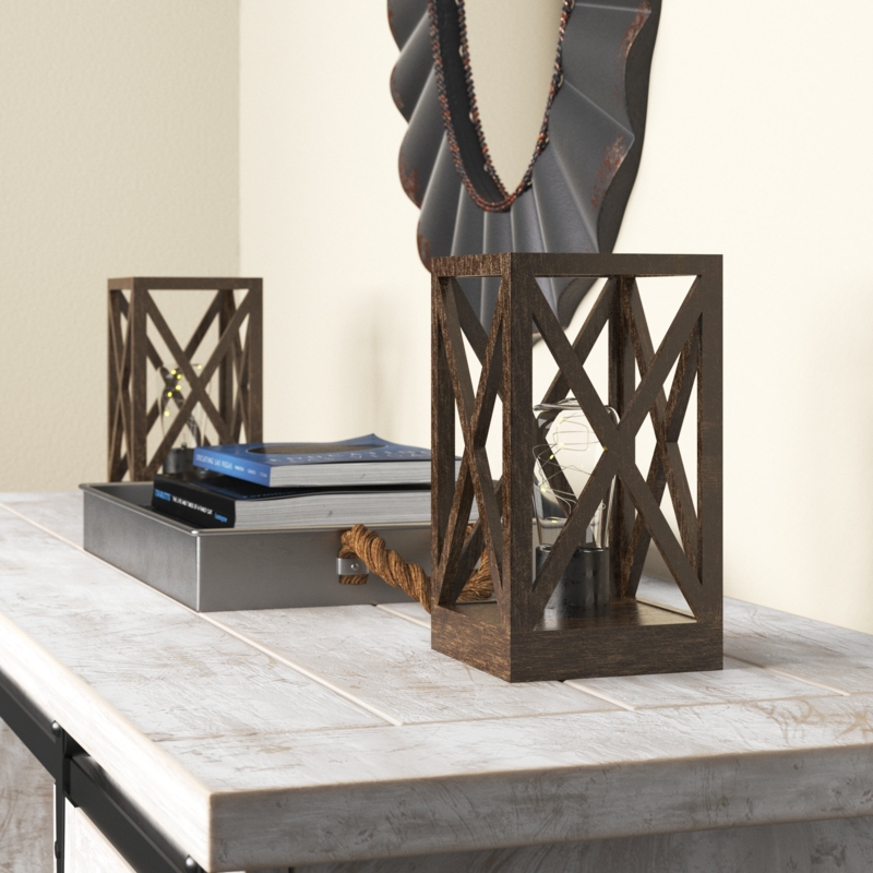 Savanah Wood Table Lamp (Set of 2)