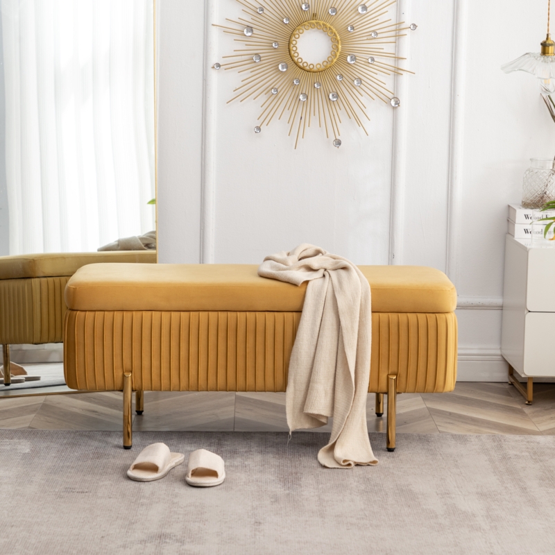 Savinien Upholstered Flip Top Storage Bench