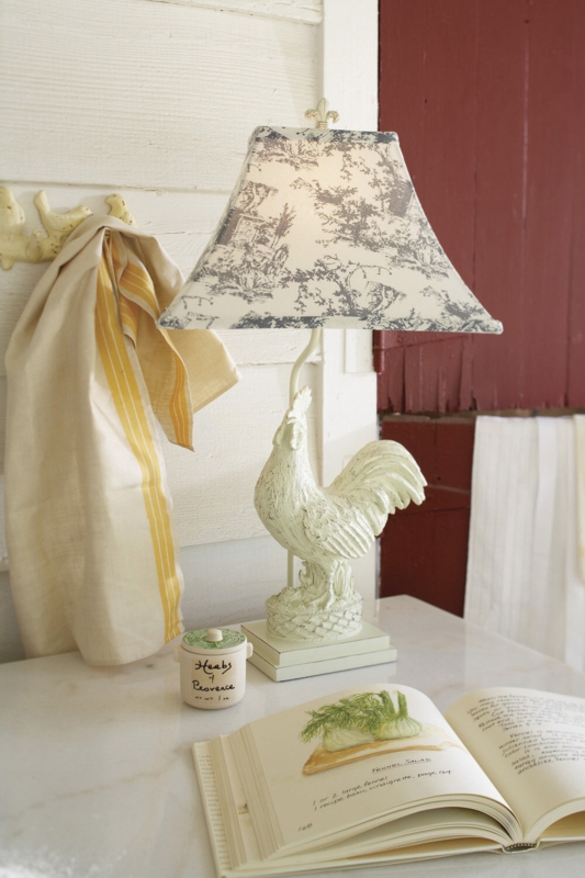 Scarberry Rooster 25" Table Lamp with Classic Shade
