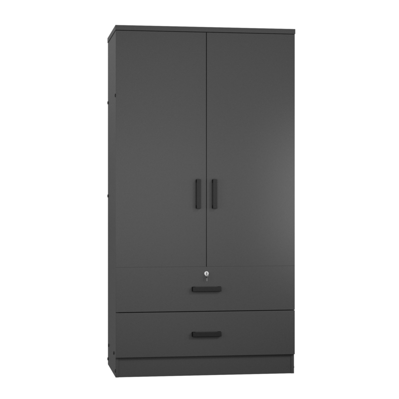 Scottie 2-Door Wardrobe with 2-Drawers