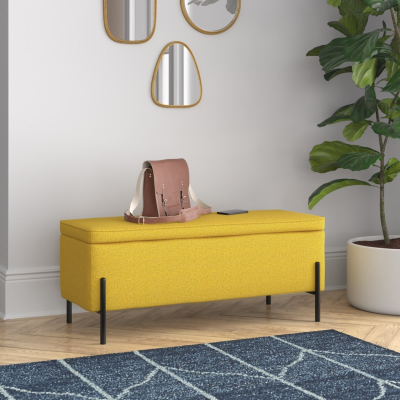 Seiler Polyester Upholstered Storage Bench