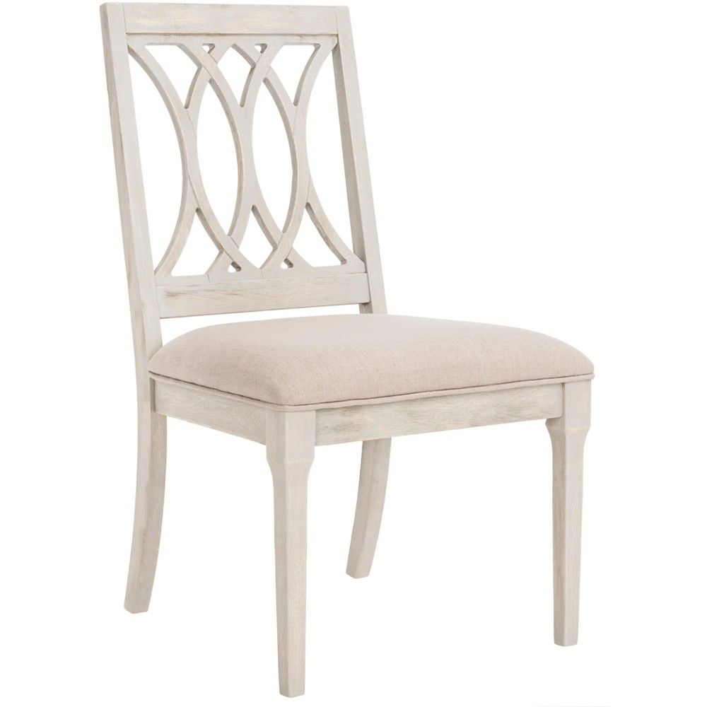 Selena 19"H Side Chair - Beige/Rustic Grey - Safavieh.