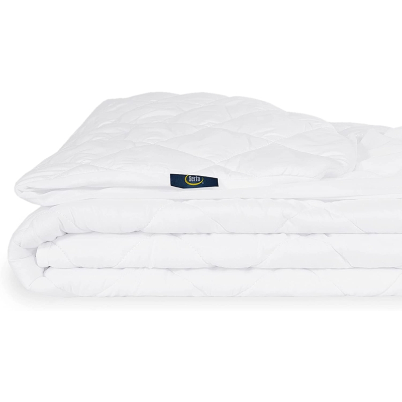 Serta Power Clean Max Action Waterproof Mattress Pad Protector with 15 Deep Pocket